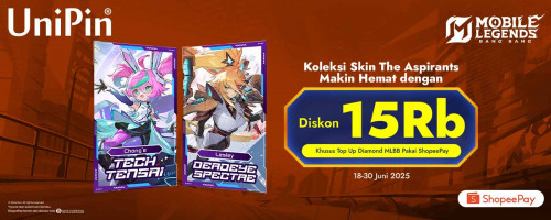 Tampil Gaya di Land of Dawn dengan Skin MLBB Aspirant Terbaru! Diskon Hingga 15Ribu dengan Top Up Diamond MLBB Pakai ShopeePay!